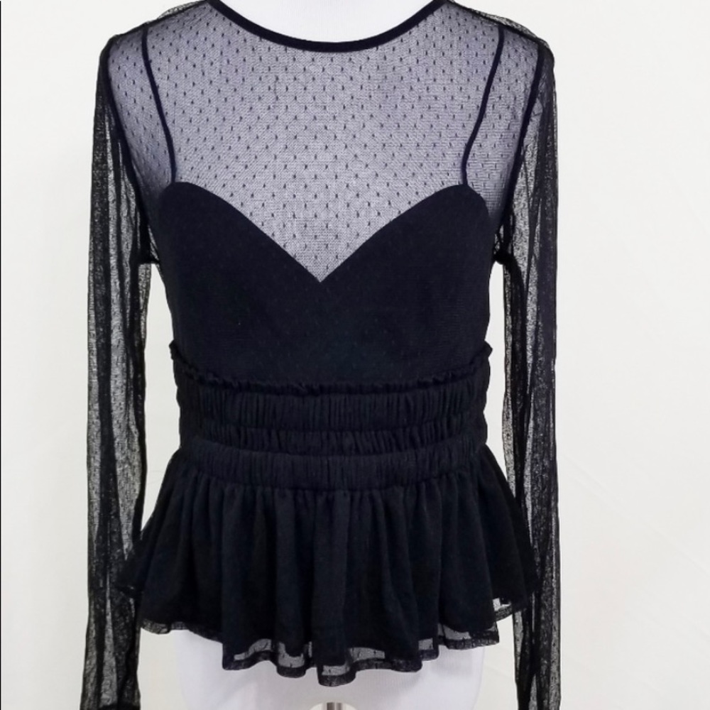 Express Sheer Mesh Ruched Cami - Size S - Picture 2 of 7